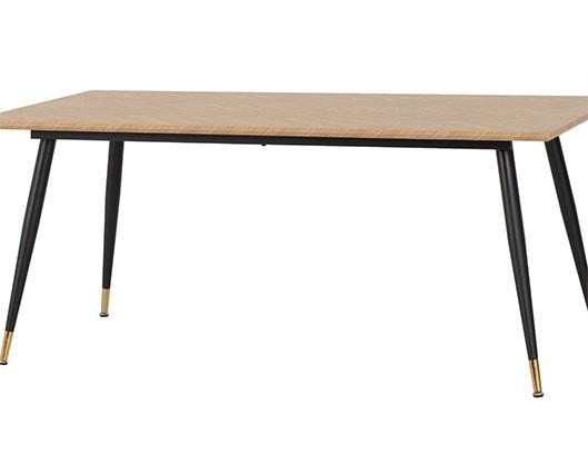HAMILTON & ATHENS LARGE DINING SET (X6 CHAIRS) - MEDIUM OAK EFFECT/GREY FAUX LEATHER
