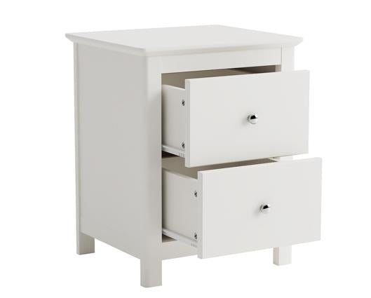 Nairn White 2 drawer bedside cabinet