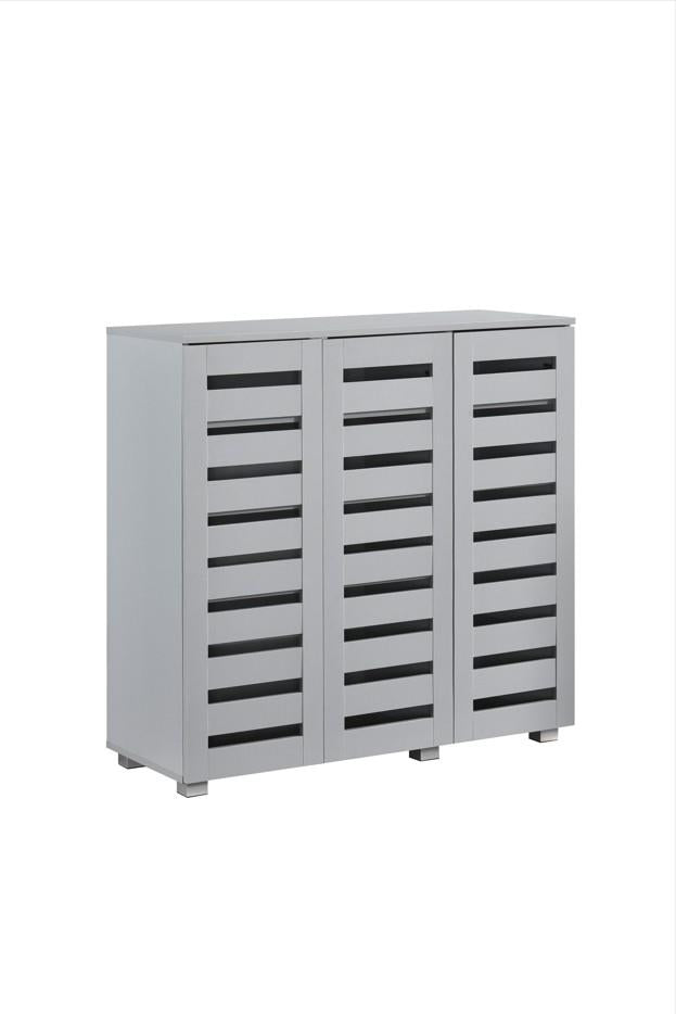 Euston 3 Door Shoe Cabinet - Light Grey