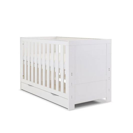 Nika Cot Bed & Under Drawer - White Wash