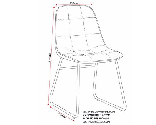 LUKAS DINING CHAIR (X2 PER BOX) - EMERALD GREEN VELVET