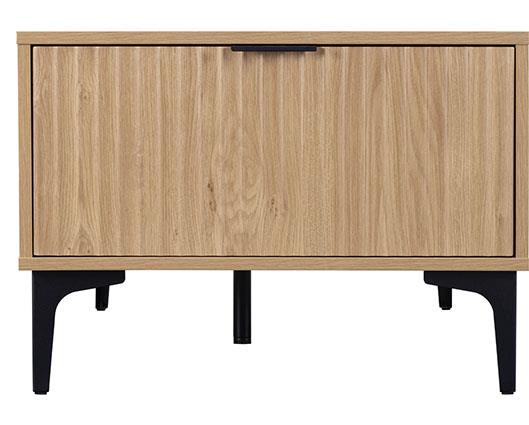 MIAMI 2 DRAWER COFFEE TABLE - OAK EFFECT/BLACK