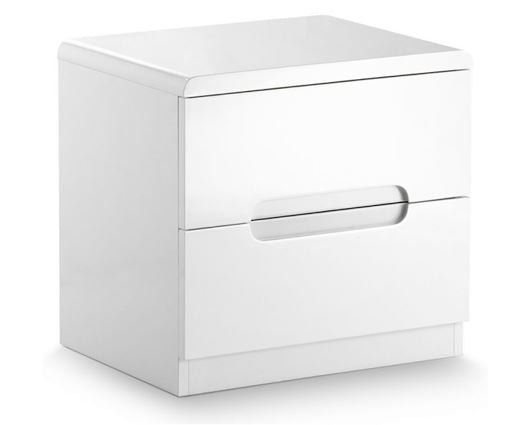 Empire 2 Drawer Bedside-White