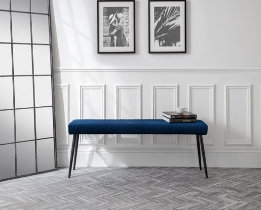 Leena Low Bench-Blue