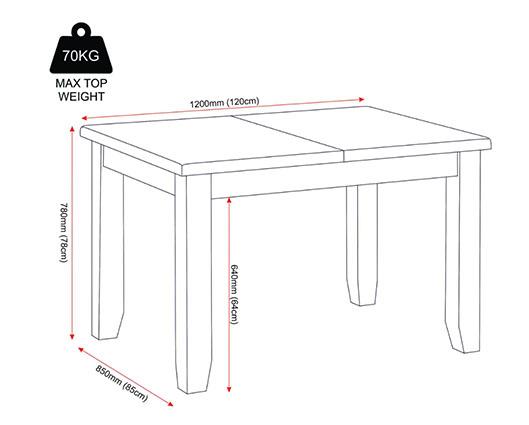 WINDSOR EXTENDING DINING TABLE - PEBBLE GREY/OAK