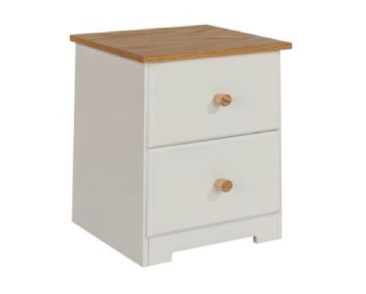 Colorado 2 Drawer Compact Bedside Cabinet