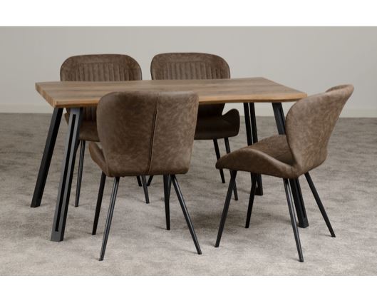 Quinn Wave Edge Dining Set