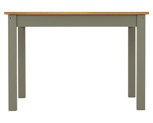 LUDLOW 1+4 DINING SET - GREEN/OAK EFFECT
