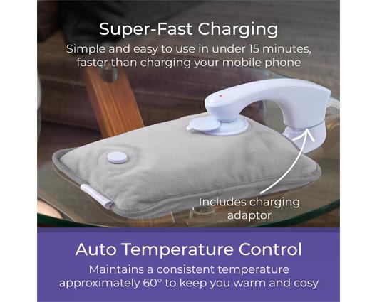 Carmen Spa Rechargeable Hot Water Bottle - Grey