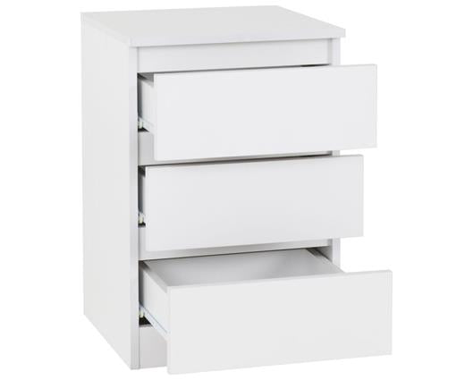 MALVERN 3 DOOR WARDROBE BEDROOM SET - WHITE