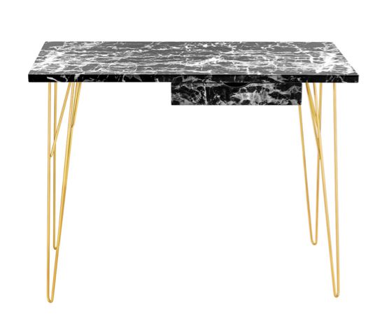 Fabina Desk- Black Marble