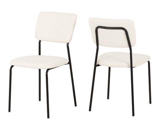 SHELDON DINING CHAIR (X4 PER BOX) - IVORY BOUCLE FABRIC