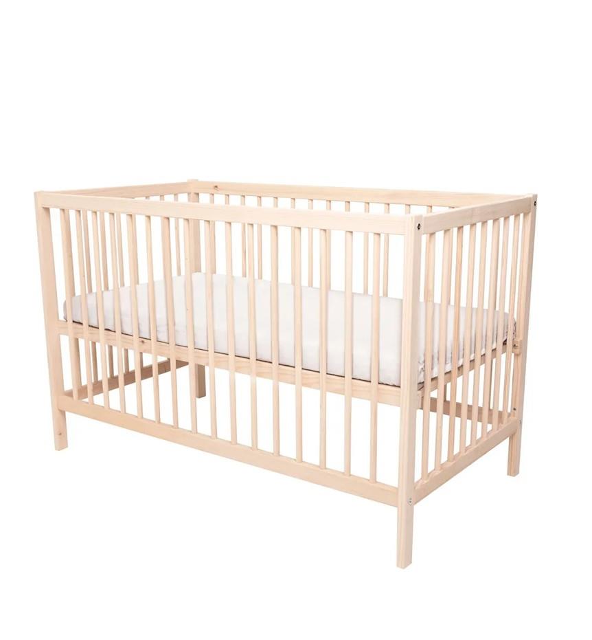 Ella Wooden Cot - 120 x 60 with Fibre Cot Mattress