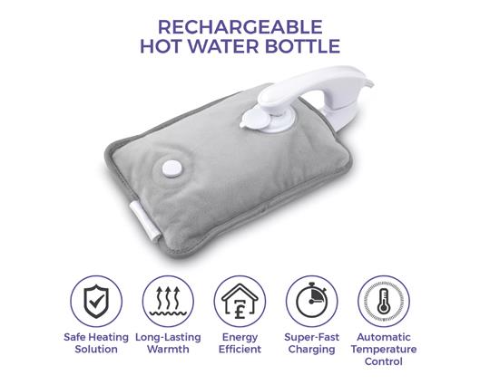 Carmen Spa Rechargeable Hot Water Bottle - Grey