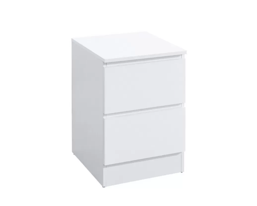 Oakley 2 Drawer Bedside- White