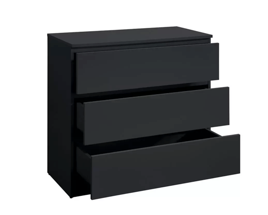 Oakley 3 Drawer Chest- Black