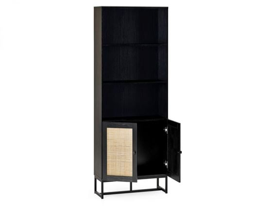 Petra Tall Bookcase - Black