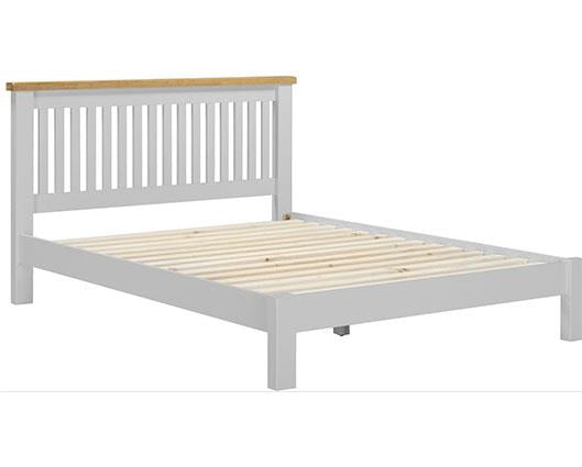WINDSOR 5' LOW END BED - PEBBLE GREY/OAK