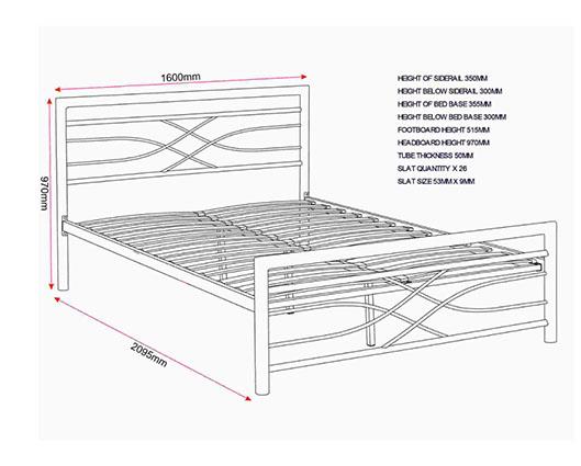 KELLY 5' BED - BLACK