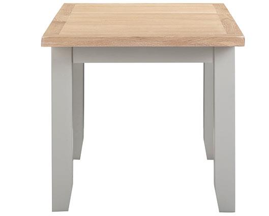 WINDSOR EXTENDING DINING TABLE - PEBBLE GREY/OAK