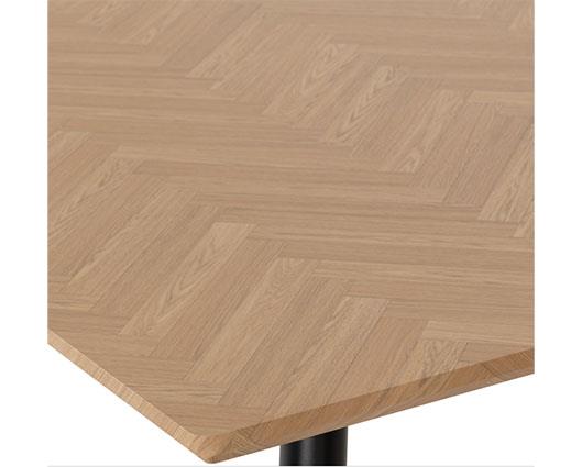 HAMILTON & AVERY LARGE DINING SET (X6 CHAIRS) - MEDIUM OAK EFFECT/SAPPHIRE BLUE VELVET