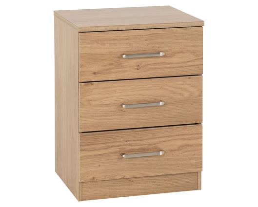 DAKOTA 3 DOOR WARDROBE BEDROOM SET - OAK EFFECT