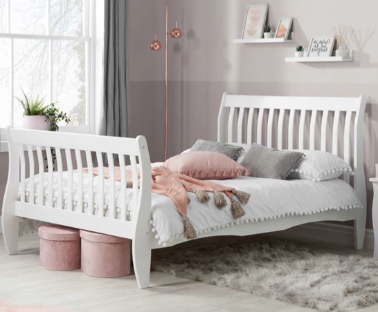 Belford Small Double Bed - White