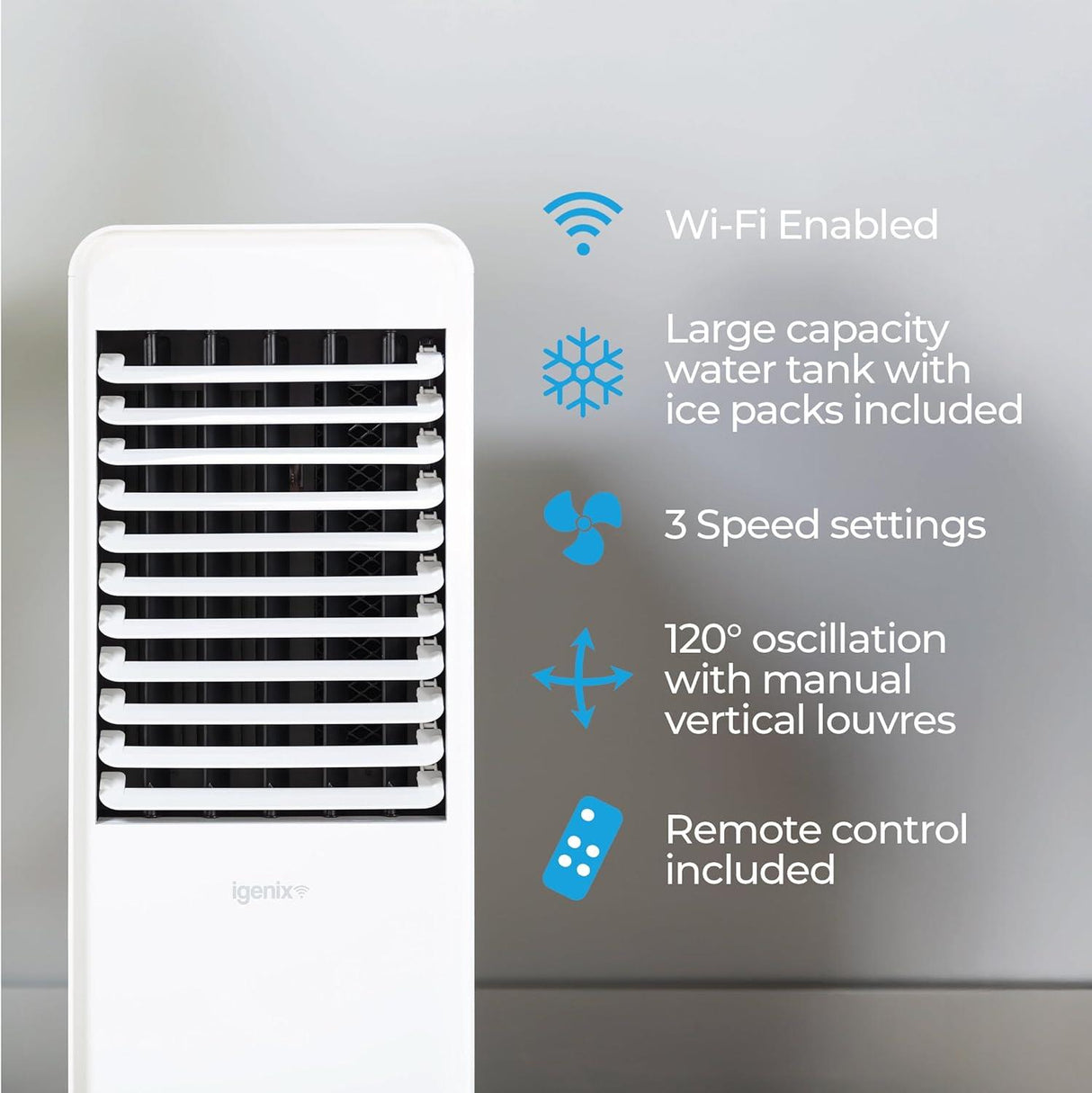 Igenix 10 Litre Smart Air Cooler White