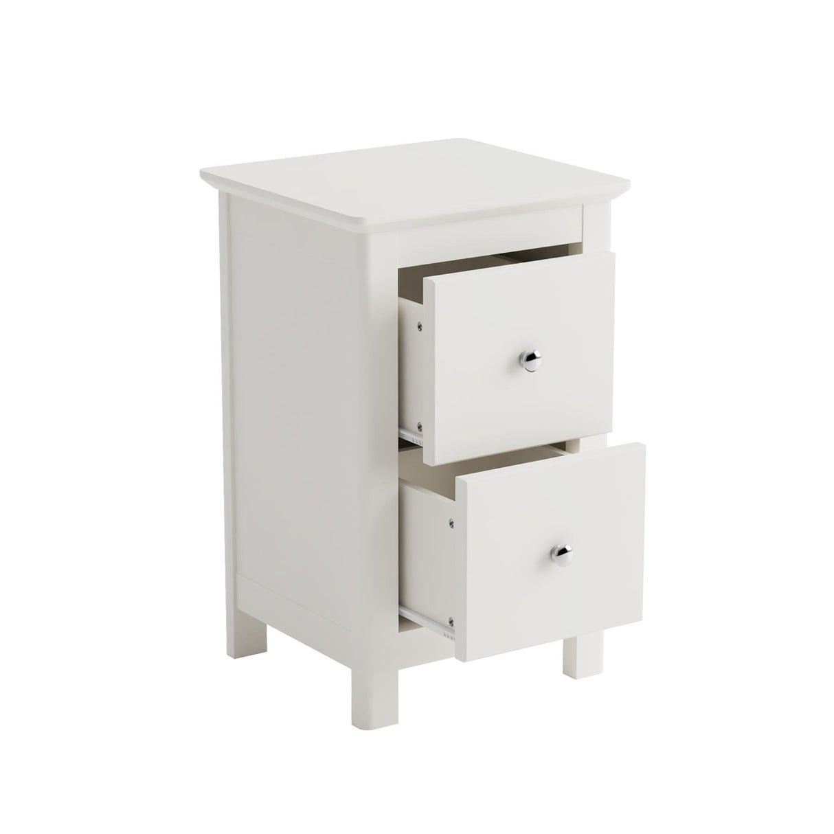 Nairn White 2 drawer petite bedside cabinet