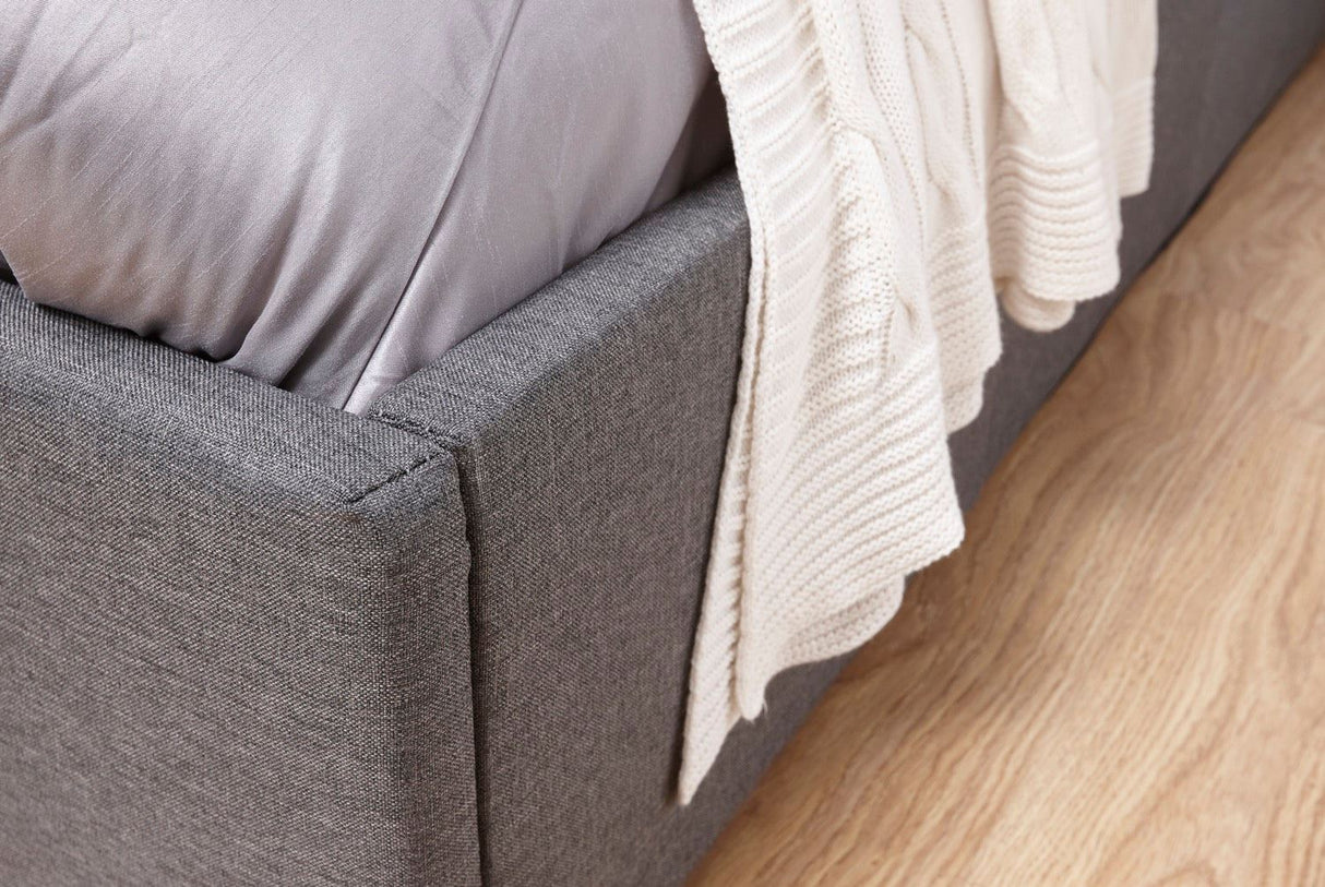 Single End Lift Ottoman Bed-Grey