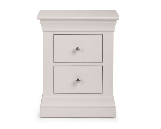 Clementine 2 Drawer Bedside- Light Grey
