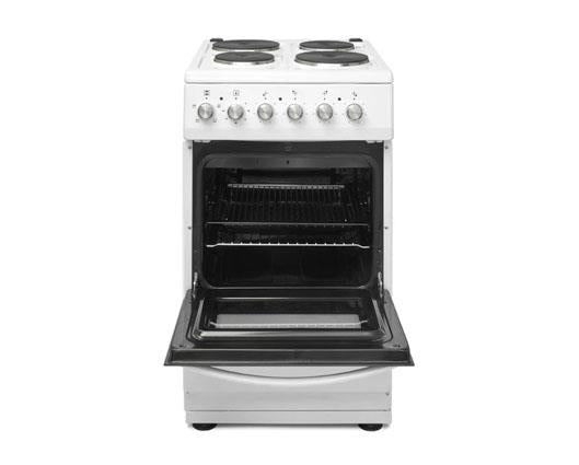 Haden HES51W 50cm Electric Single Cavity cooker with Solid Plate Hob