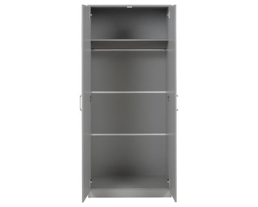 DAKOTA 2 DOOR WARDROBE - LIGHT GREY