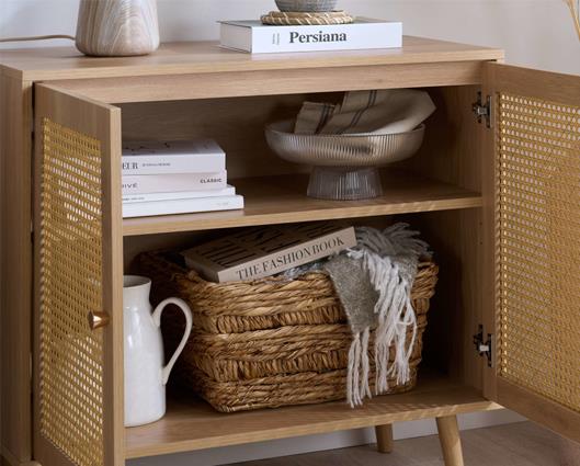 Croxley Rattan 2 Door Sideboard - Oak