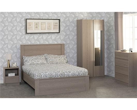 PARIS 4'6" BED - SMOKED ASH EFFECT