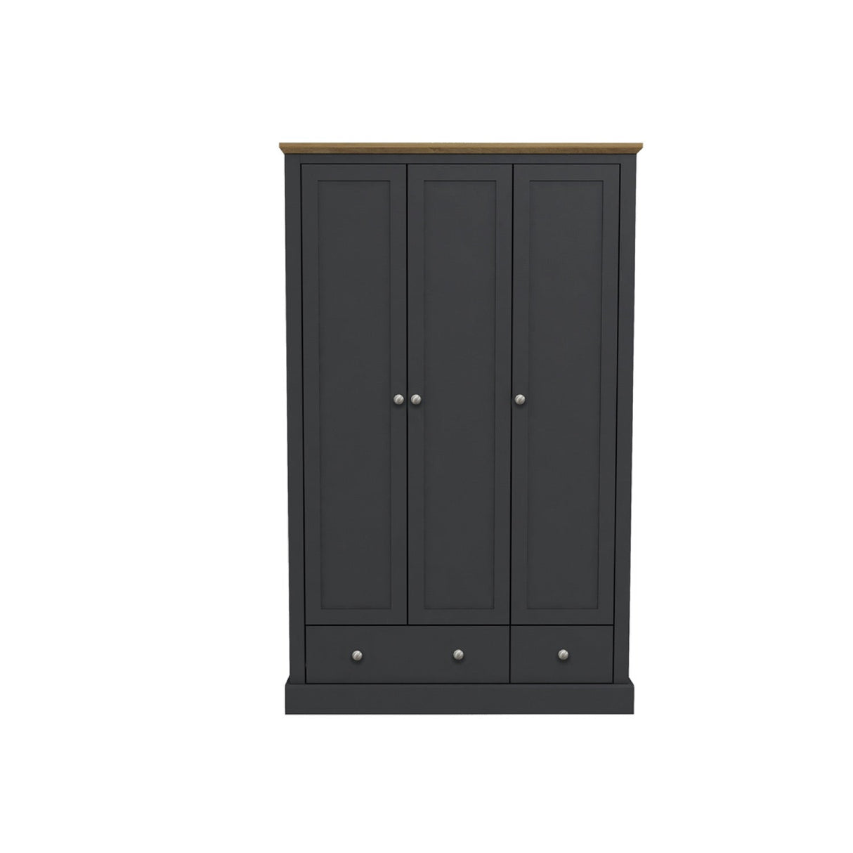 Dagwood 3 Door 2 Drawer Wardrobe Charcoal