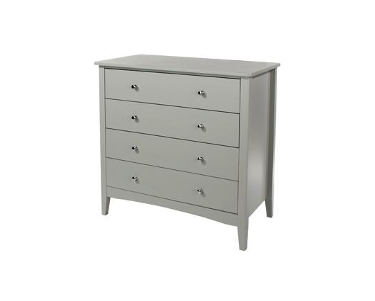 Como 4 Drawer Chest-Light Grey