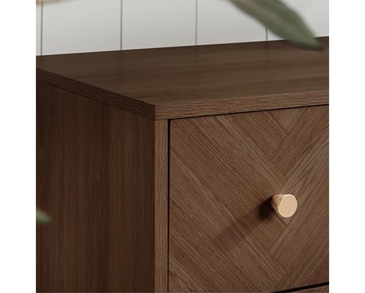 Herringford 6 Drawer Wide Chest - Walnut