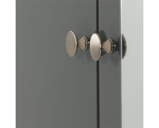 DENVER 2 DOOR 1 DRAWER MIRRORED WARDROBE - GREY GLOSS