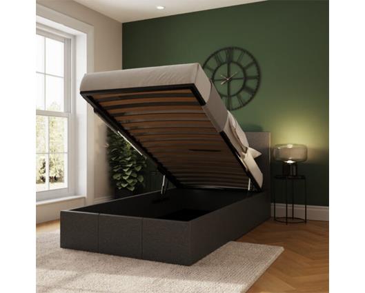 Single End Lift Ottoman Bed-Grey