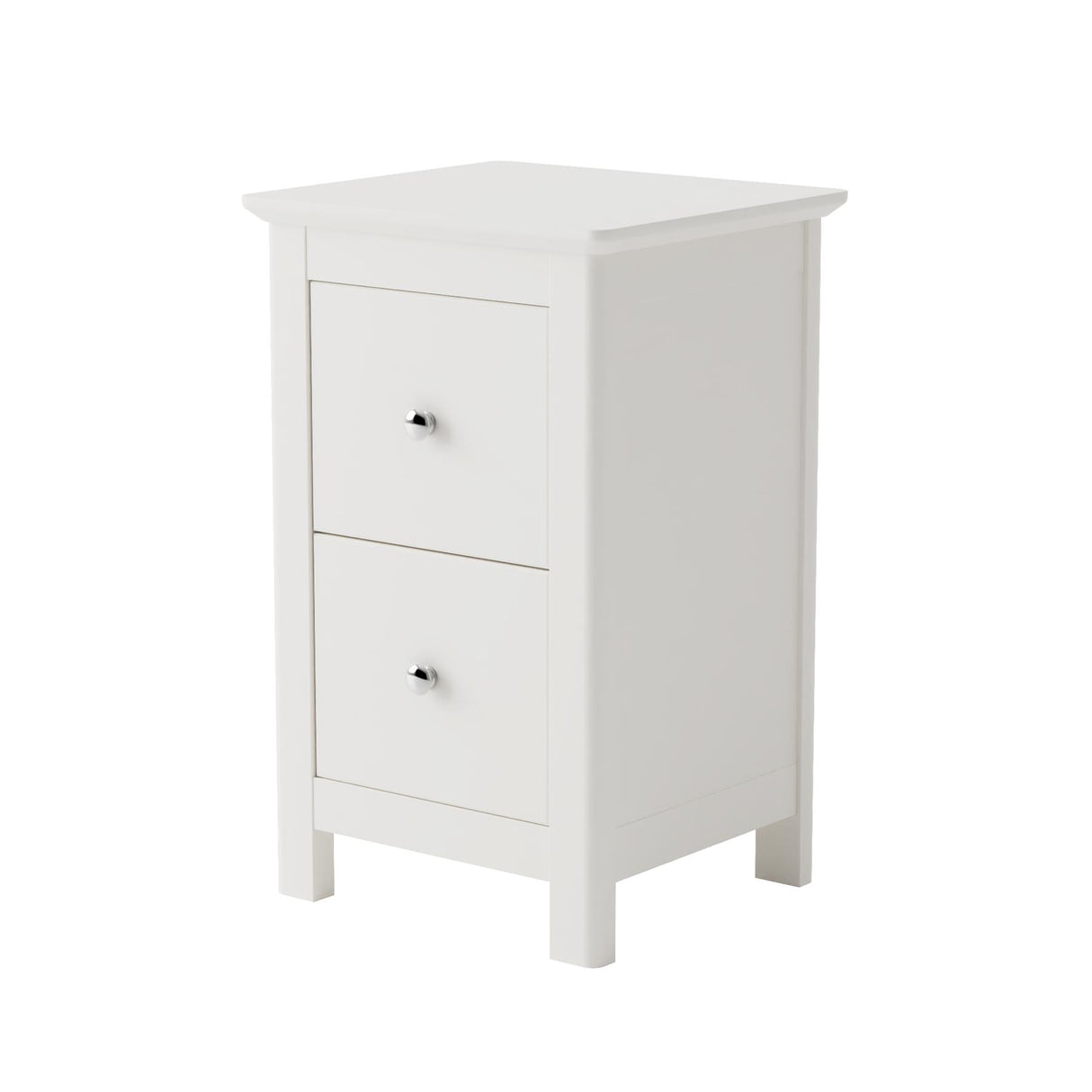 Nairn White 2 drawer petite bedside cabinet