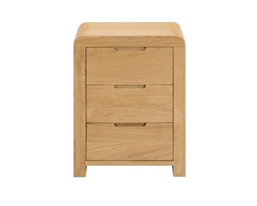 Curvus 3 Drawer Bedside