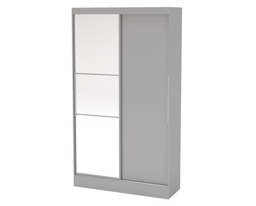 Larz 2 Door Sliding Wardrobe With Mirror-Grey