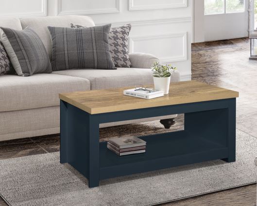 Harper Coffee Table-Navy