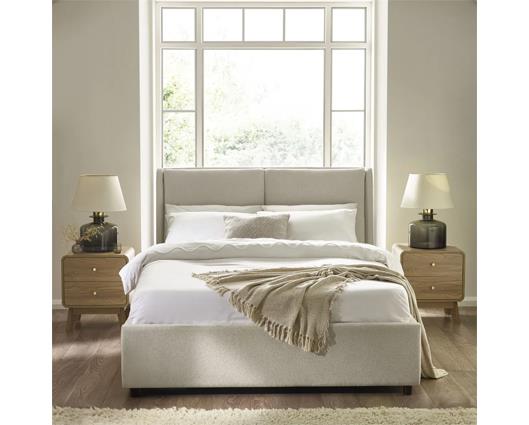 Maddock Ottoman Storage King Bed - Beige