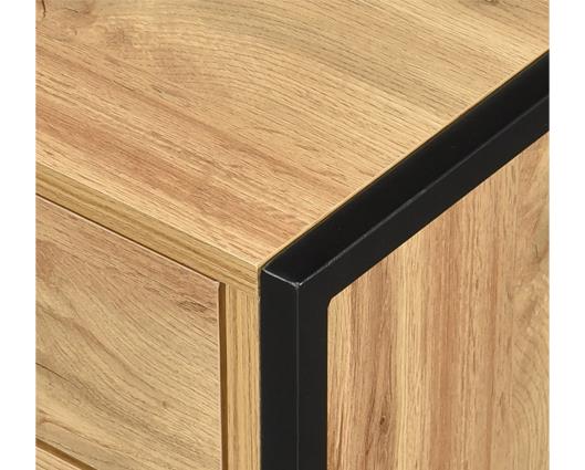 Alva 3 Drawer Bedside - Wotan Oak