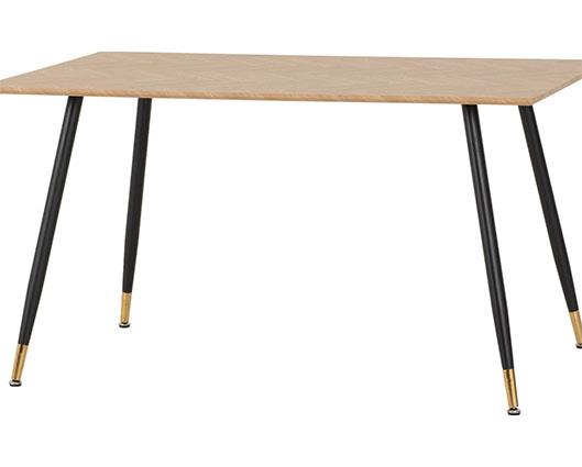 HAMILTON & ATHENS MEDIUM DINING SET (X4 CHAIRS) - MEDIUM OAK EFFECT/GREY FAUX LEATHER