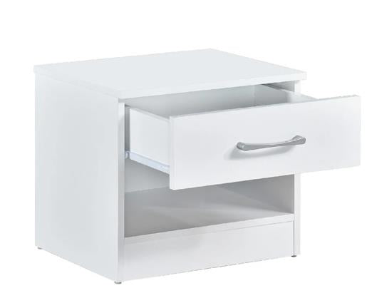 Highbury 1 Drawer Bedside - White