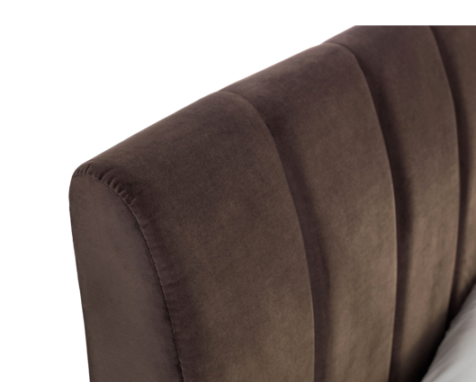 Deco Scalloped Velvet Double Bed