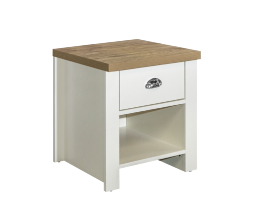 Harper 1 Drawer Lamp Table- Cream
